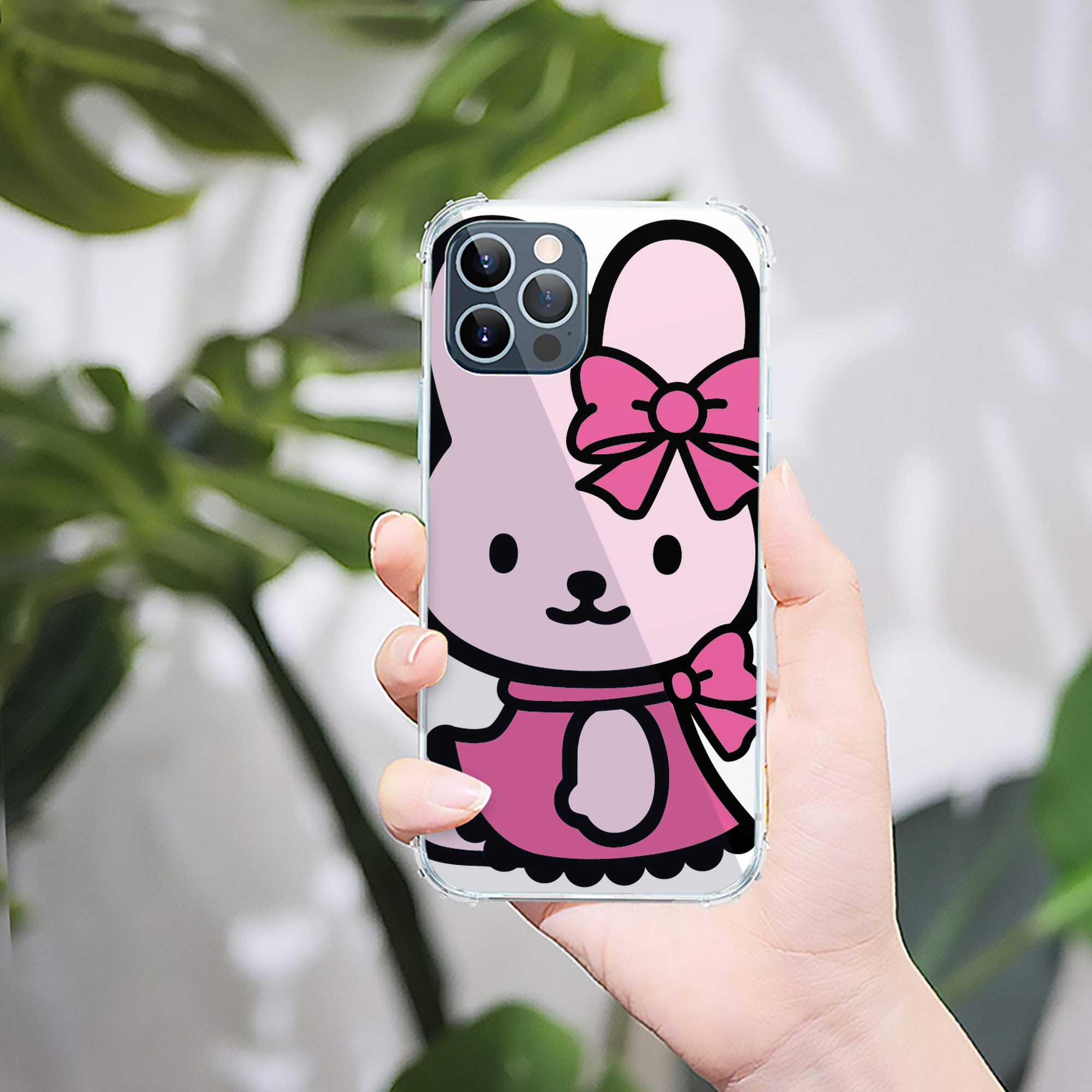 （画像用） Hello Kitty ハローキティ 【iPhone 12シリーズ対応】透明スマホケース（クリアソフトケース）